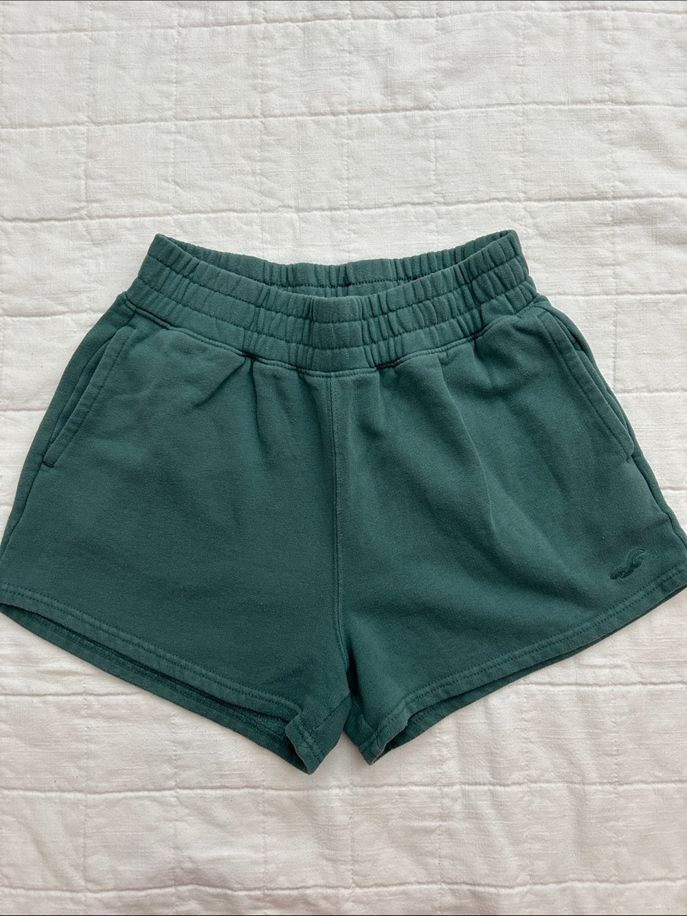 Hollister Dark Teal Pull-On Athletic Shorts